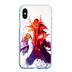 Чехол iPhone XS Max матовый Color stranger, цвет: 3D-голубой