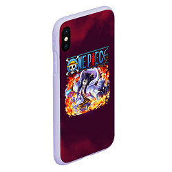 Чехол iPhone XS Max матовый Цезарь Клаун One Piece, цвет: 3D-светло-сиреневый — фото 2