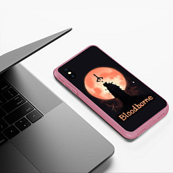 Чехол iPhone XS Max матовый Знак охотника, цвет: 3D-малиновый — фото 2
