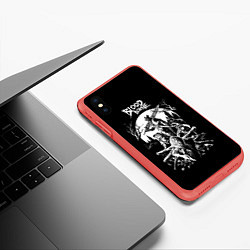 Чехол iPhone XS Max матовый Бладборн ЧБ, цвет: 3D-красный — фото 2