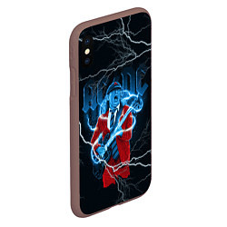 Чехол iPhone XS Max матовый ACDC Z, цвет: 3D-коричневый — фото 2
