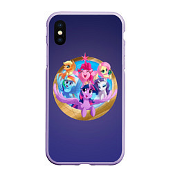 Чехол iPhone XS Max матовый Pony team, цвет: 3D-светло-сиреневый