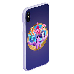 Чехол iPhone XS Max матовый Pony team, цвет: 3D-светло-сиреневый — фото 2