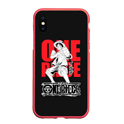 Чехол iPhone XS Max матовый One Piece Luffy