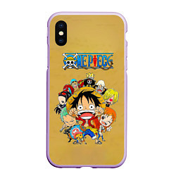 Чехол iPhone XS Max матовый Персонажи One Piece Большой куш