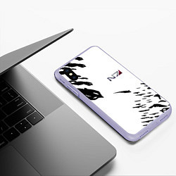 Чехол iPhone XS Max матовый MASS EFFECT ПОСЛЕДНИЙ БОЙ БЕЛ, цвет: 3D-светло-сиреневый — фото 2