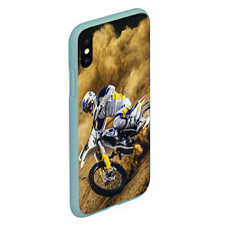 Чехол iPhone XS Max матовый HUSQVARNA ХУСКВАРНА SPORT, цвет: 3D-мятный — фото 2