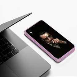 Чехол iPhone XS Max матовый Линдерманн, цвет: 3D-сиреневый — фото 2