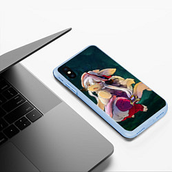 Чехол iPhone XS Max матовый Nanachi, цвет: 3D-голубой — фото 2