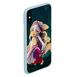 Чехол iPhone XS Max матовый Nanachi, цвет: 3D-голубой — фото 2