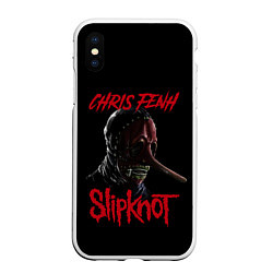 Чехол iPhone XS Max матовый CHRIS FENH SLIPKNOT СЛИПКНОТ Z, цвет: 3D-белый