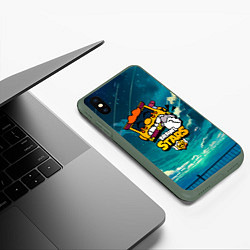 Чехол iPhone XS Max матовый Грифф Griff Brawl Stars, цвет: 3D-темно-зеленый — фото 2