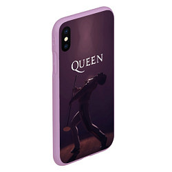 Чехол iPhone XS Max матовый Freddie Mercury Queen Z, цвет: 3D-сиреневый — фото 2