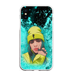 Чехол iPhone XS Max матовый BILLIE EILISH БИЛЛИ АЙЛИШ Z, цвет: 3D-белый