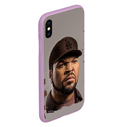 Чехол iPhone XS Max матовый Ice Cube Айс Куб Z, цвет: 3D-сиреневый — фото 2