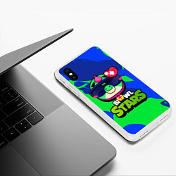 Чехол iPhone XS Max матовый Brawl Stars Базз Buzz, цвет: 3D-белый — фото 2