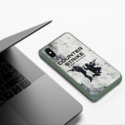 Чехол iPhone XS Max матовый COUNTER TERRORIST CS GO Z, цвет: 3D-темно-зеленый — фото 2