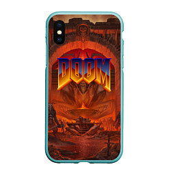 Чехол iPhone XS Max матовый DOOM ДУМ Z, цвет: 3D-мятный