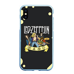 Чехол iPhone XS Max матовый LED ZEPPELIN ЛЕД ЗЕППЕЛИН Z