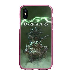 Чехол iPhone XS Max матовый Darksiders Гнев Войны Z, цвет: 3D-малиновый