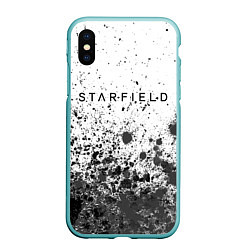 Чехол iPhone XS Max матовый Starfield - Powder, цвет: 3D-мятный