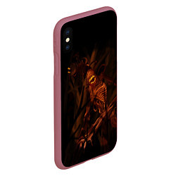 Чехол iPhone XS Max матовый СИРЕНОГОЛОВЫЙ SIREN HEAD, цвет: 3D-малиновый — фото 2