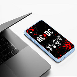 Чехол iPhone XS Max матовый AC DC HIGHWAY TO HELL, цвет: 3D-голубой — фото 2