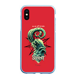 Чехол iPhone XS Max матовый SLIPKNOT СЛИПКНОТ спина Z, цвет: 3D-голубой