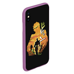 Чехол iPhone XS Max матовый Дио Брандо, цвет: 3D-фиолетовый — фото 2