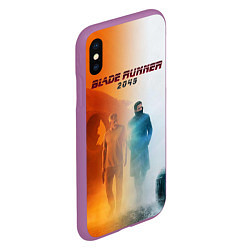 Чехол iPhone XS Max матовый Рик Декард и Кей BR2049, цвет: 3D-фиолетовый — фото 2