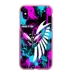 Чехол iPhone XS Max матовый FREE FIRE NEON