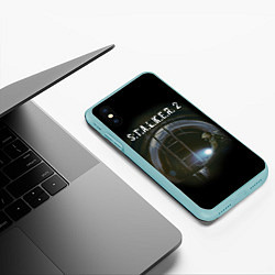 Чехол iPhone XS Max матовый Катакомбы С Т А Л К Е Р 2, цвет: 3D-мятный — фото 2