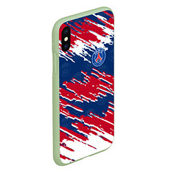 Чехол iPhone XS Max матовый ФК ПСЖ PARIS SAINT GERMAIN, цвет: 3D-салатовый — фото 2