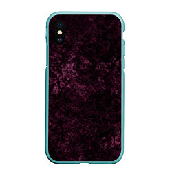 Чехол iPhone XS Max матовый Мраморная текстура камня, цвет: 3D-мятный