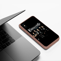 Чехол iPhone XS Max матовый Рок группа Кукрыниксы, цвет: 3D-коричневый — фото 2