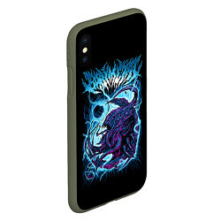 Чехол iPhone XS Max матовый BabyMetal Monster, цвет: 3D-темно-зеленый — фото 2