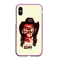 Чехол iPhone XS Max матовый Zombie Lemmy, цвет: 3D-фиолетовый