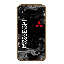 Чехол iPhone XS Max матовый MITSUBISHI ОГОНЬ, цвет: 3D-коричневый