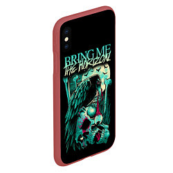 Чехол iPhone XS Max матовый Bring Me the Horizon, цвет: 3D-красный — фото 2