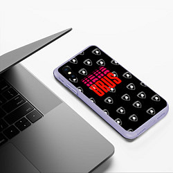 Чехол iPhone XS Max матовый Ламборджини, цвет: 3D-светло-сиреневый — фото 2
