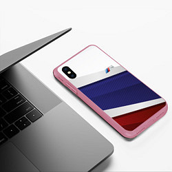 Чехол iPhone XS Max матовый BMW БМВ Z, цвет: 3D-малиновый — фото 2