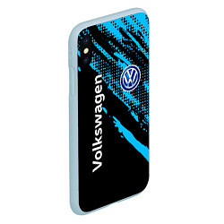 Чехол iPhone XS Max матовый Volkswagen Фольксваген, цвет: 3D-голубой — фото 2