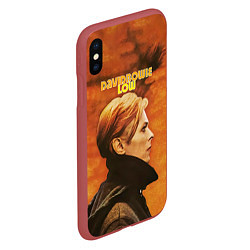 Чехол iPhone XS Max матовый Low - David Bowie, цвет: 3D-красный — фото 2