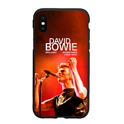 Чехол iPhone XS Max матовый Brilliant Live Adventures - David Bowie