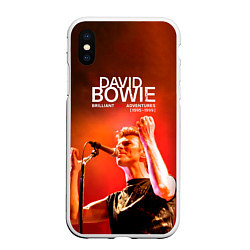 Чехол iPhone XS Max матовый Brilliant Live Adventures - David Bowie