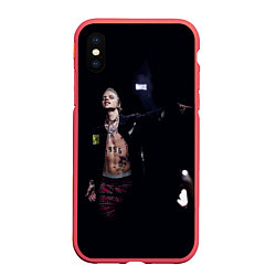 Чехол iPhone XS Max матовый Фараон на концерте, цвет: 3D-красный