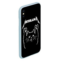 Чехол iPhone XS Max матовый METALLICA МЕТАЛЛИКА, цвет: 3D-голубой — фото 2