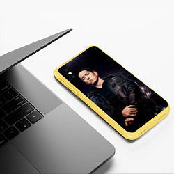 Чехол iPhone XS Max матовый Eminem Black, цвет: 3D-желтый — фото 2