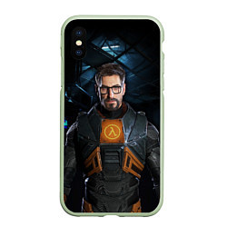 Чехол iPhone XS Max матовый HL Alyx, цвет: 3D-салатовый