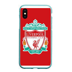 Чехол iPhone XS Max матовый F C LIVERPOOL, цвет: 3D-мятный